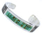 Southwestern Turquoise Inlay Silver Cuff Bracelet Jewelry EX27810