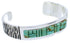 Turquoise Inlay Southwestern Silver Cuff Bracelet EX27811