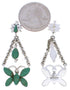 Butterfly Ladybug Turquoise Southwest Silver Earrings MW76066