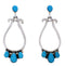 Turquoise Sterling Silver Jewelry Post Earrings MW75983