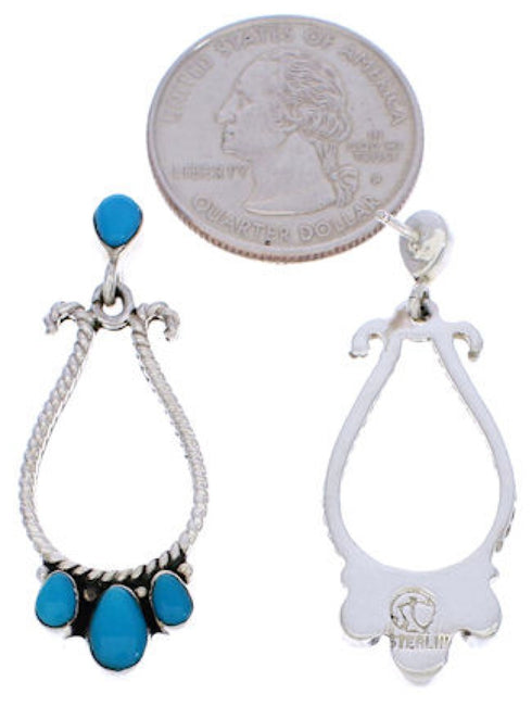 Turquoise Sterling Silver Jewelry Post Earrings MW75983