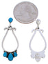 Turquoise Sterling Silver Jewelry Post Earrings MW75983