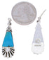 Turquoise Jewelry Southwest Silver Post Dangle Earrings MW76002