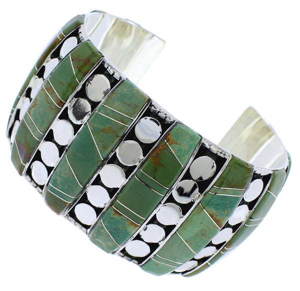 Southwest Turquoise Sterling Silver Jewelry Cuff Bracelet EX27834
