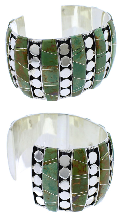 Southwest Turquoise Sterling Silver Jewelry Cuff Bracelet EX27834