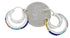 Multicolor Silver Southwest Post Hoop Earrings GS75666