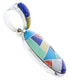 Southwest Sterling Silver Multicolor Pendant GS75700