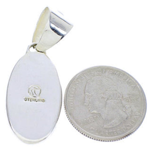 Southwest Sterling Silver Multicolor Pendant GS75700