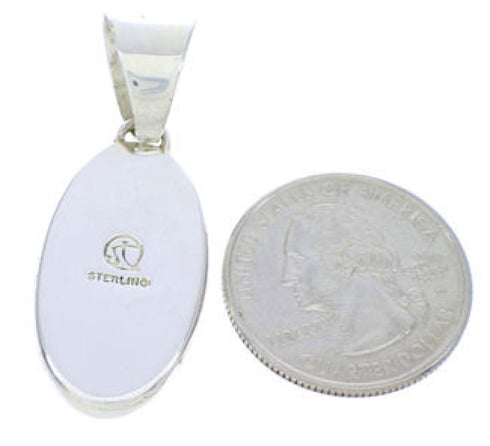 Turquoise Inlay Sterling Silver Pendant GS75682