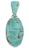 Turquoise Jewelry Sterling Silver Pendant GS75684