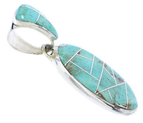 Turquoise Jewelry Sterling Silver Pendant GS75684