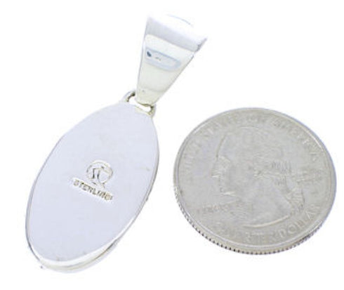 Southwest Sterling Silver Jewelry Turquoise Pendant GS75689