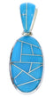 Sterling Silver Jewelry Turquoise Pendant GS75690