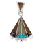 Multicolor Southwest Silver Jewelry Pendant MW75771
