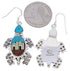 Turtle Native American or Pueblo Design Multicolor Earrings MW75809