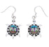 Multicolor Native American or Pueblo Design Turtle Earrings MW75819
