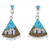 Native American Village or Pueblo Design Multicolor Earrings MW75830