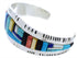Southwestern Sterling Silver Multicolor Inlay Cuff Bracelet EX27345