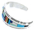Sterling Silver Southwest Multicolor Inlay Cuff Bracelet EX27362