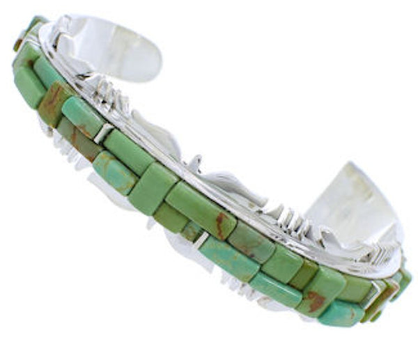 Southwest Turquoise Jewelry Sterling Silver Cuff Bracelet EX27439