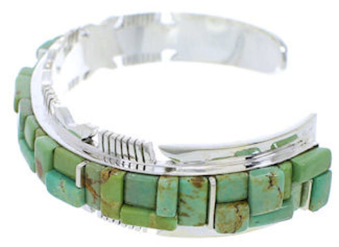 Southwest Turquoise Jewelry Sterling Silver Cuff Bracelet EX27439