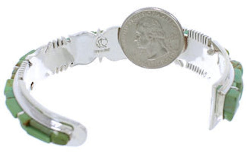 Southwest Turquoise Jewelry Sterling Silver Cuff Bracelet EX27439