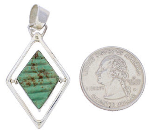 Native American Design Multicolor Silver Reversible Pendant EX29496
