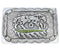 Sterling Silver Southwest Horse Feather Turquoise Belt Buckle EX29148