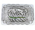 Sterling Silver Southwest Horse Feather Turquoise Belt Buckle EX29156