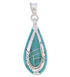 Southwestern Turquoise Sterling Silver Pendant EX29025