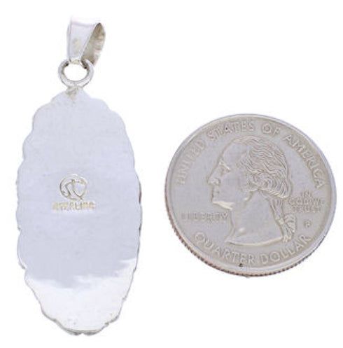 Southwest Jewelry Turquoise And Silver Pendant EX29029