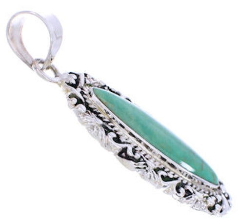 Southwestern Sterling Silver Turquoise Pendant EX29042