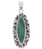Genuine Sterling Silver And Turquoise Pendant Jewelry EX29046
