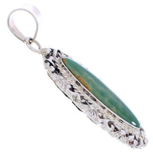 Genuine Sterling Silver And Turquoise Pendant Jewelry EX29046