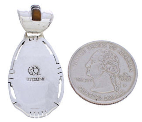 Genuine Sterling Silver Multicolor Inlay Southwest Pendant PX29794