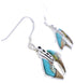 Multicolor Silver Bear Native American Village Design Earrings PX29818