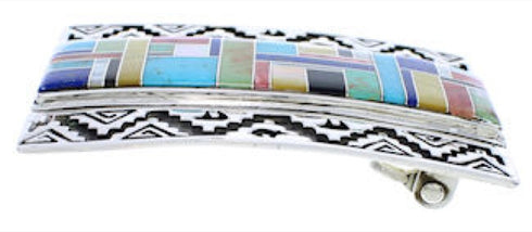 Water Wave Bear Sterling Silver Multicolor Jewelry Belt Buckle TX28701