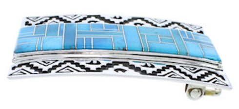 Sterling Silver Jewelry Turquoise Water Wave Bear Belt Buckle TX28722