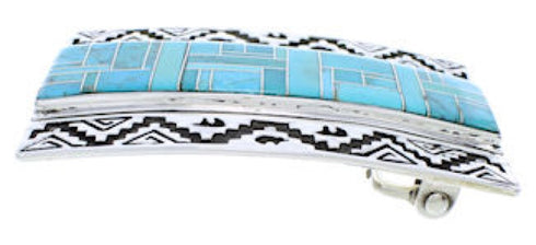 Sterling Silver Turquoise Water Wave And Bear Belt Buckle TX28723