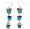 Sterling Silver Multicolor Jewelry Hook Dangle Earrings EX30433