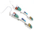 Sterling Silver Multicolor Jewelry Hook Dangle Earrings EX30433
