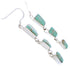 Sterling Silver Turquoise Inlay Southwest Hook Dangle Earrings EX30449
