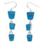 Turquoise Southwestern Sterling Silver Hook Dangle Earrings EX30450