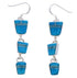 Turquoise Southwestern Sterling Silver Hook Dangle Earrings EX30450