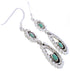 Sterling Silver Turquoise Southwest Hook Dangle Earrings EX30453