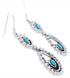 Southwest Turquoise Jewelry Silver Hook Dangle Earrings EX30455