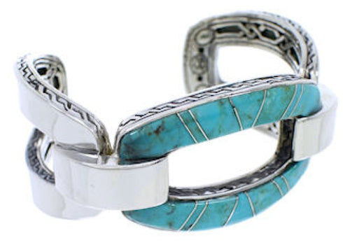 Sterling Silver Southwestern Jewelry Turquoise Cuff Bracelet MX27052