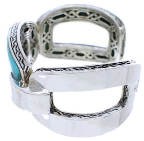 Sterling Silver Southwestern Jewelry Turquoise Cuff Bracelet MX27052