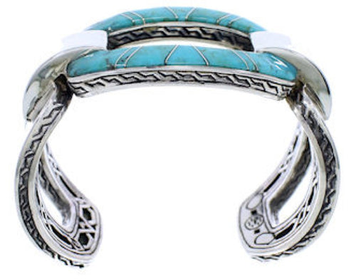 Sterling Silver Southwestern Jewelry Turquoise Cuff Bracelet MX27052