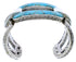 Genuine Sterling Silver Turquoise Inlay Cuff Bracelet MX27056
